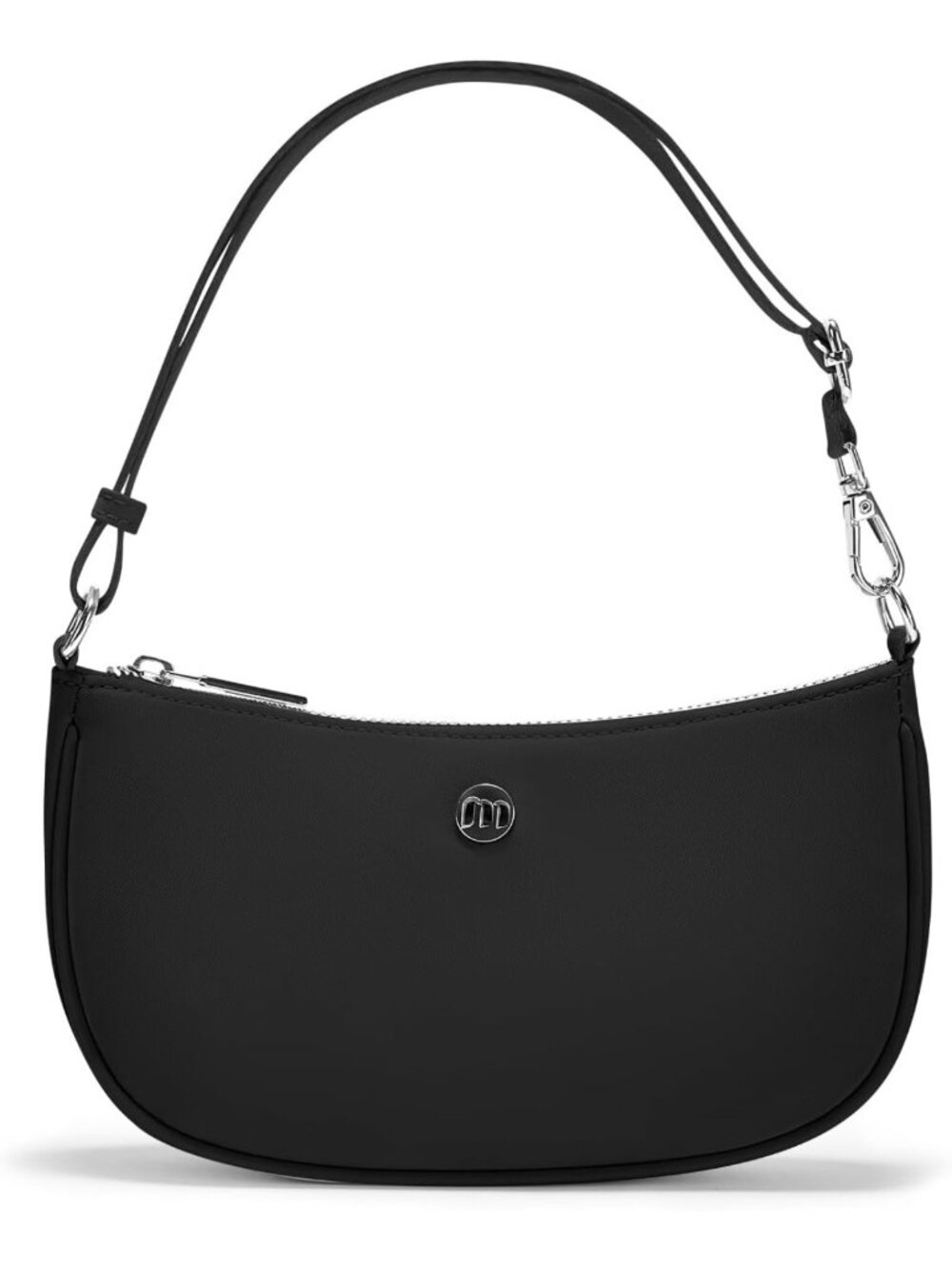 Trendy Mini Crescent Shoulder Bag for Women - Adjustable Strap Underarm Purse